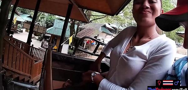 Elephant riding in Thailand with teen couple who had sex afterwards